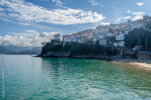 View of the village Lastres, Spain photo