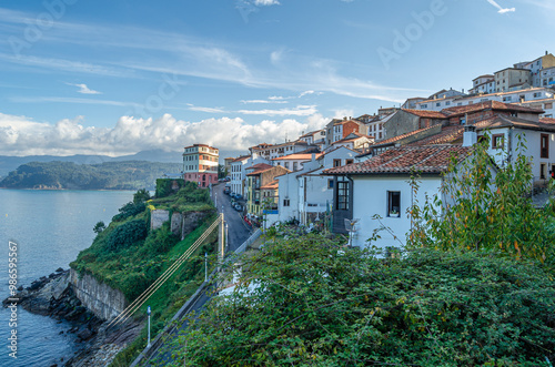 View of the village Lastres, Spain photo