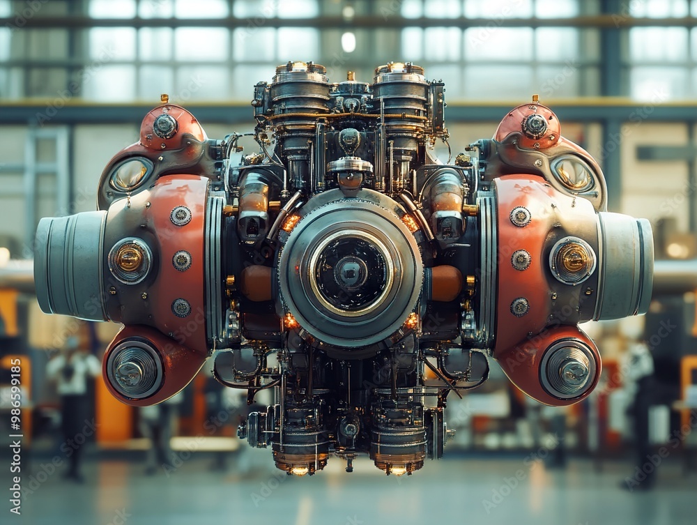Steampunk Engine: Futuristic Mechanical Design Steampunk Engine: Futuristic Mechanical Design