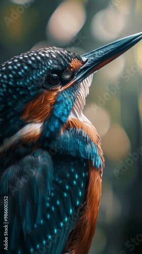 Nature wildlife image of bird standing on tree branch. Symbol of the wonders of the avian world.