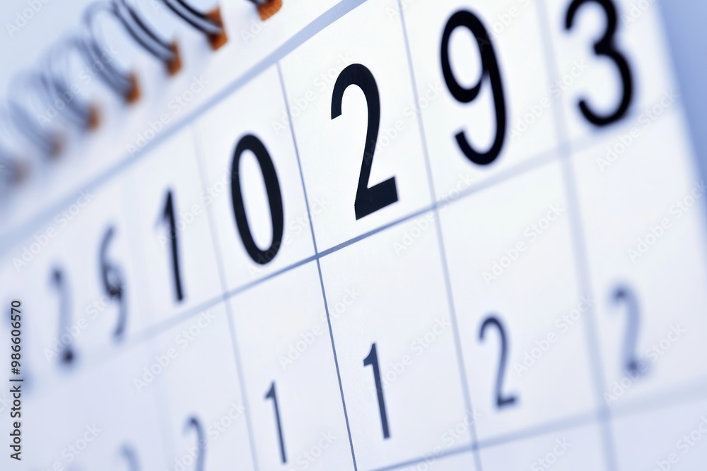Close-up of a Calendar Page Showing the 29th Close-up of a Calendar Page Showing the 29th