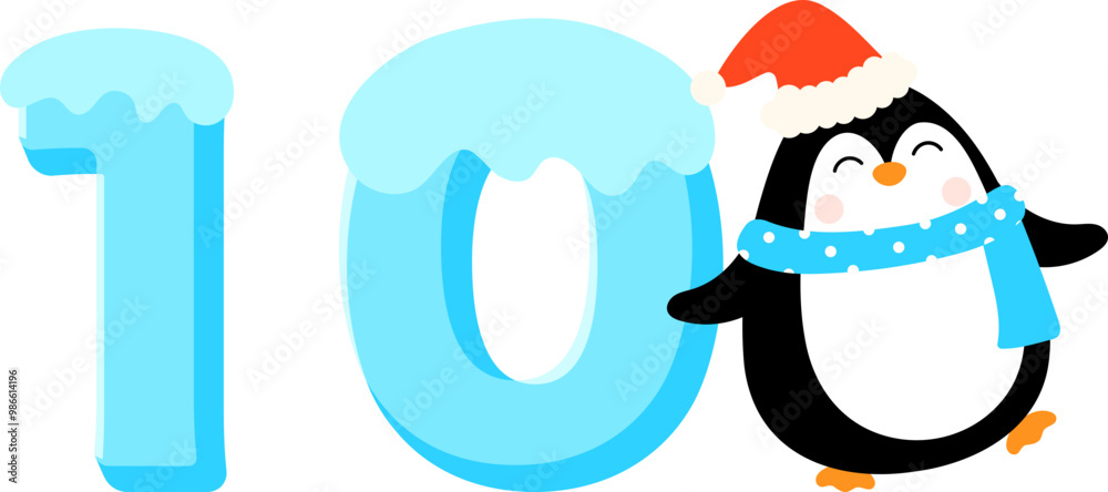 Obraz premium Animal Number with Penguin