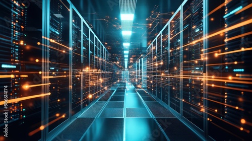 Wallpaper Mural Server Room: Data Flow and Technological Advancements Torontodigital.ca