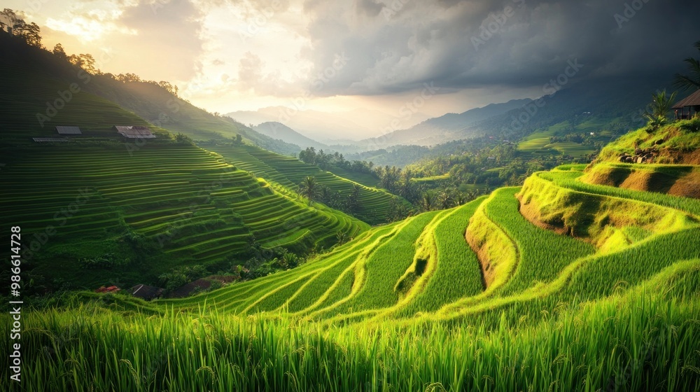 Rice Terraces in the Mountains Rice Terraces in the Mountains