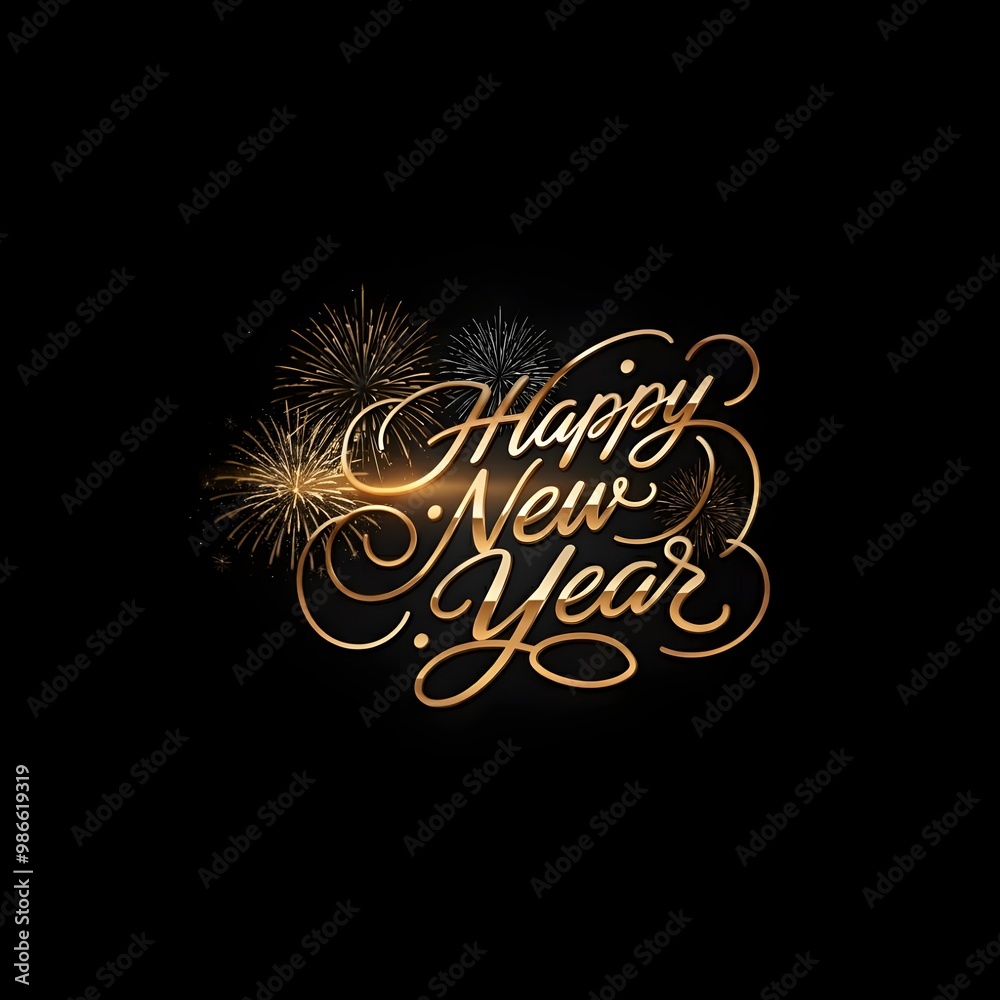 Fototapeta premium Happy New Year 2025 