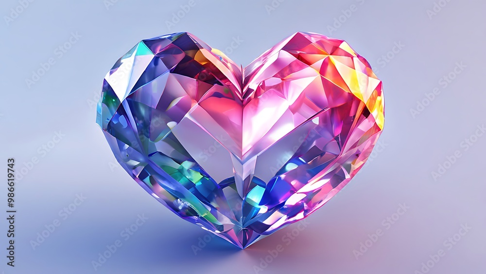 Sparkling Heart-Shaped Gemstone