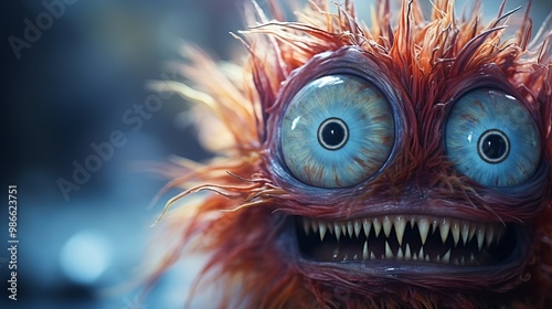 Scary Furry Creature with Big Eyes