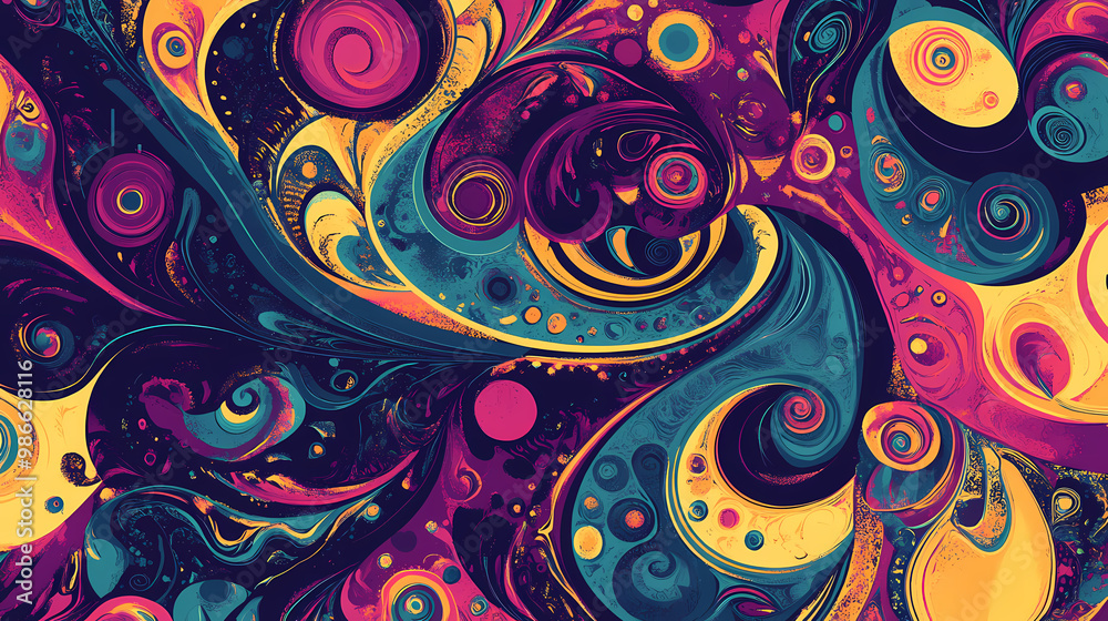 Intricate swirling shapes in a paisley pattern with vibrant colors ai image. Paisley. Illustration Intricate swirling shapes in a paisley pattern with vibrant colors ai image. Paisley. Illustration
