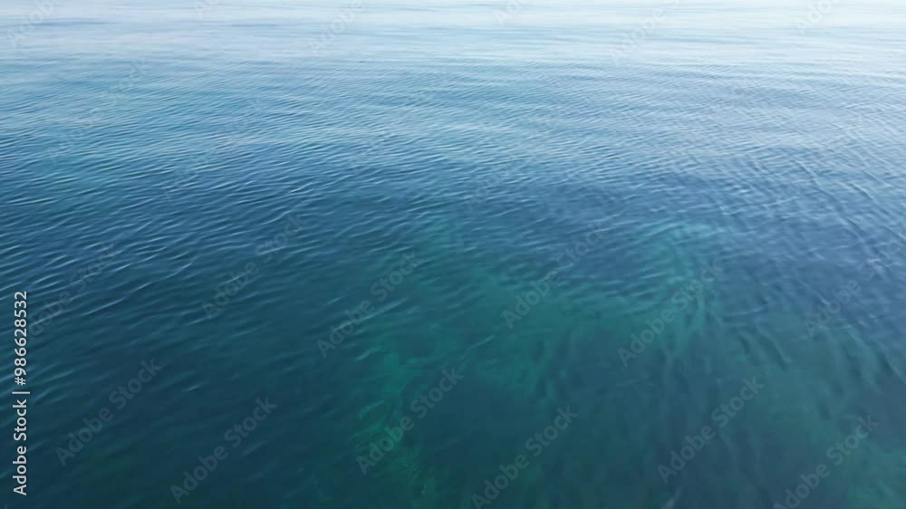 Aerial Flying over flat calm sea 4K Stock Video Aerial Flying over flat calm sea 4K Stock Video