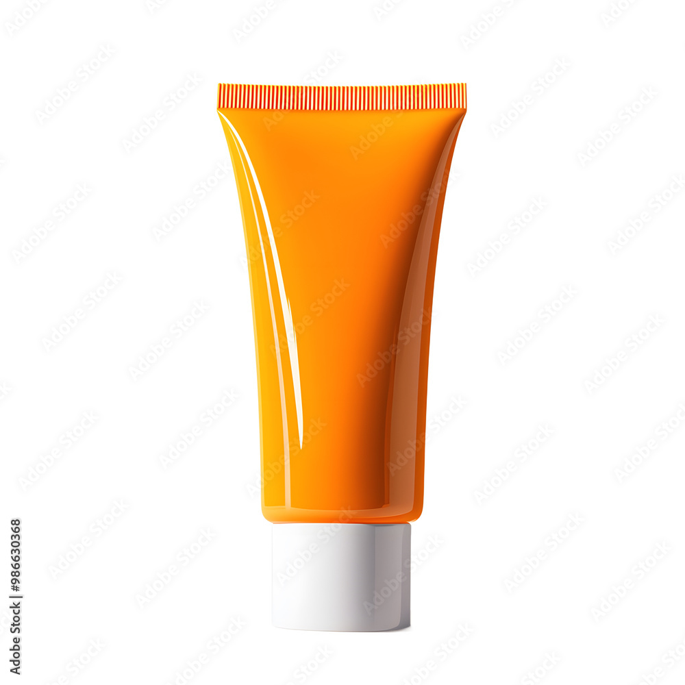 Bright orange tube suitable for packaging cream, lotion, or other cosmetic products, showcasing modern design and vibrant color. Bright orange tube suitable for packaging cream, lotion, or other cosmetic products, showcasing modern design and vibrant color.