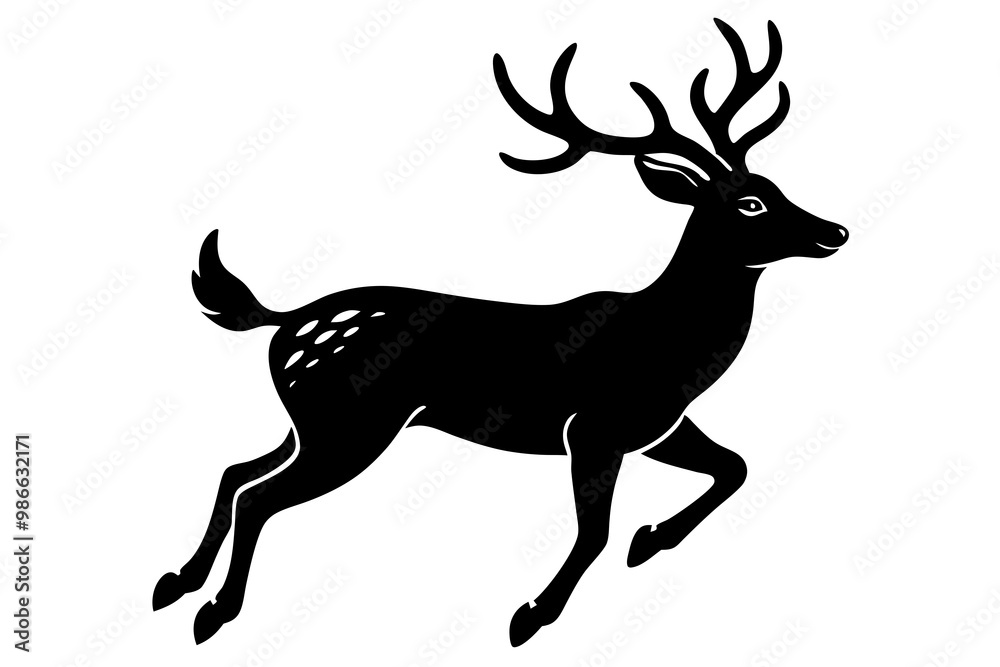 A vector art illustration of a deer mid-jump, highlighting its grace and agility. Ideal for wildlife, nature, and outdoor-themed designs. A vector art illustration of a deer mid-jump, highlighting its grace and agility. Ideal for wildlife, nature, and outdoor-themed designs.