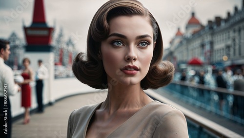 woman in the city
