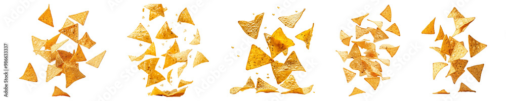 Delicious Nacho Chips in Mid-Air Cutout File, Isolated on Transparent Background Great for Product Promotions, Social Media Graphics, and Cover Art Delicious Nacho Chips in Mid-Air Cutout File, Isolated on Transparent Background Great for Product Promotions, Social Media Graphics, and Cover Art