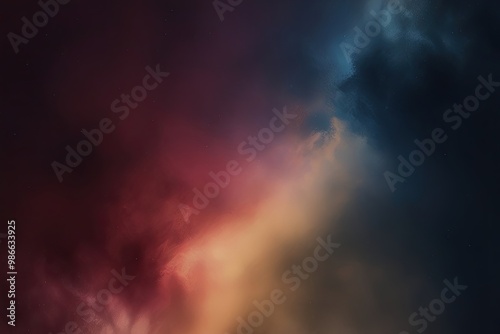 Mysterious Soft Gradient Background in Indigo, Crimson, and Gold for Enchanting Abstract Design