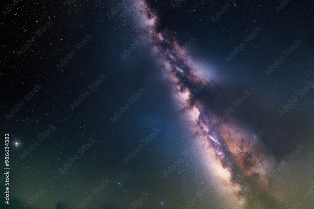 Fototapeta premium Cosmic Dreamscape Vault Featuring Stunning Celestial Designs and Glittering Stardust