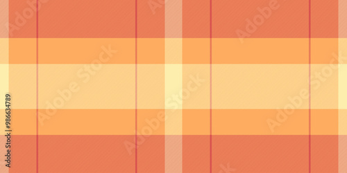 Desert check fabric tartan, poster seamless pattern textile. Decorative texture background vector plaid in orange and red colors.