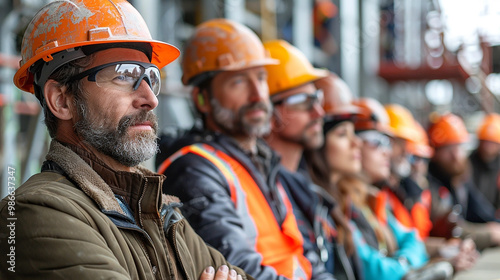 équipe de travailleurs constuction