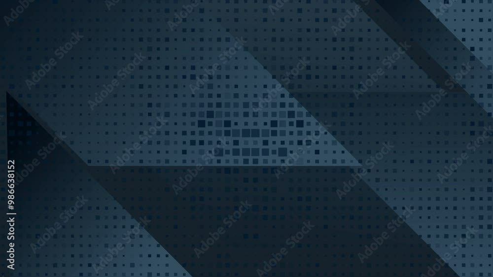 Dark blue hi-tech geometry background with halftone squares. Seamless looping abstract motion design. Video animation Ultra HD 4K 3840x2160 Dark blue hi-tech geometry background with halftone squares. Seamless looping abstract motion design. Video animation Ultra HD 4K 3840x2160