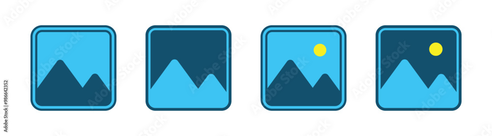 Vector Picture Icon Set. Gallery Icon Set Vector Picture Icon Set. Gallery Icon Set