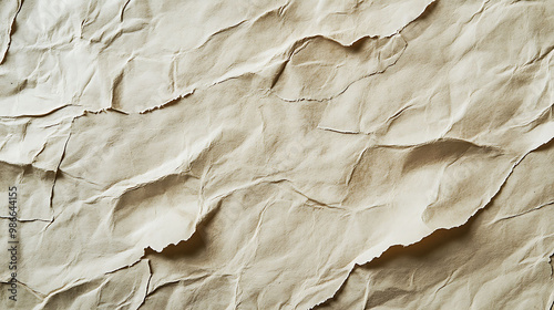 Handmade paper texture a natural fibrous appearance in beige tones showing visible imperfections and creating a tactile organic feel photo