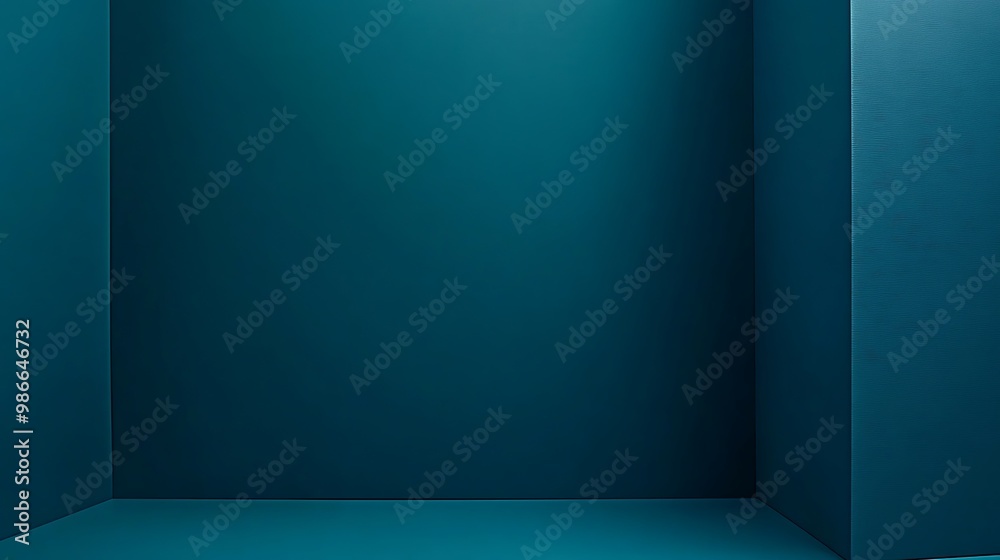 A simple, minimalist background with a teal wall and floor. A simple, minimalist background with a teal wall and floor.