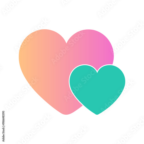 "Watercolor Heart Designs: Soft, Vibrant Gradient Hearts for Greeting Cards, Social Media, and Art Prints