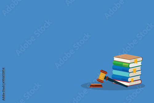 Law concept of legal regulation judicial system business agreement.	