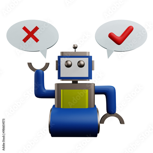 robot chat  3 D Illustration