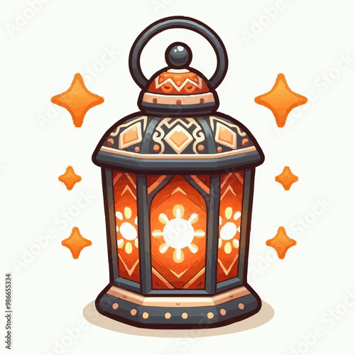  lantern on a white background