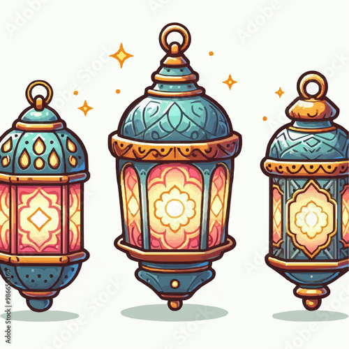  lantern on a white background