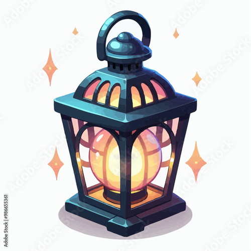  lantern on a white background