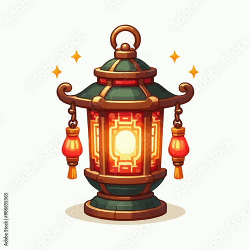  lantern on a white background
