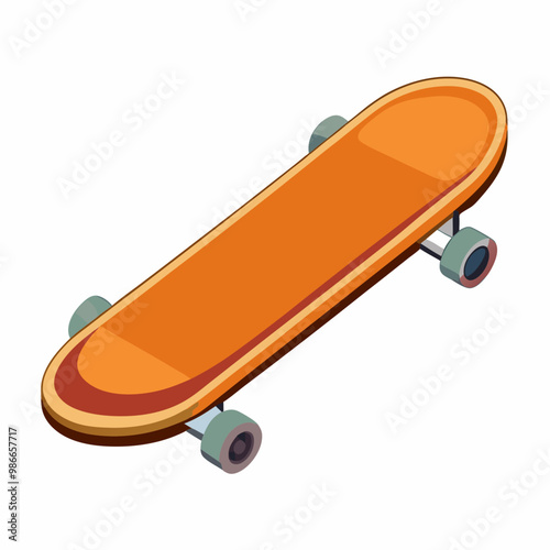 skateboard on a white