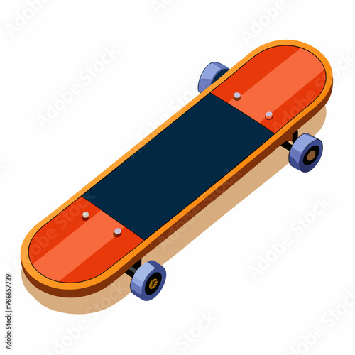 skateboard on a white