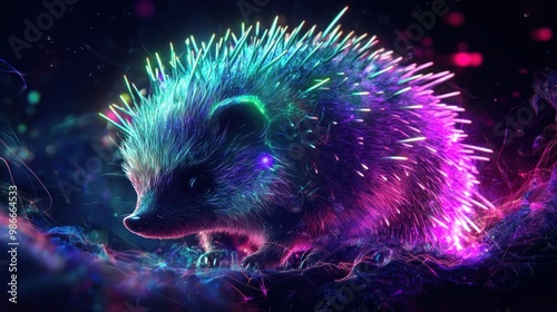 Neon Hedgehog