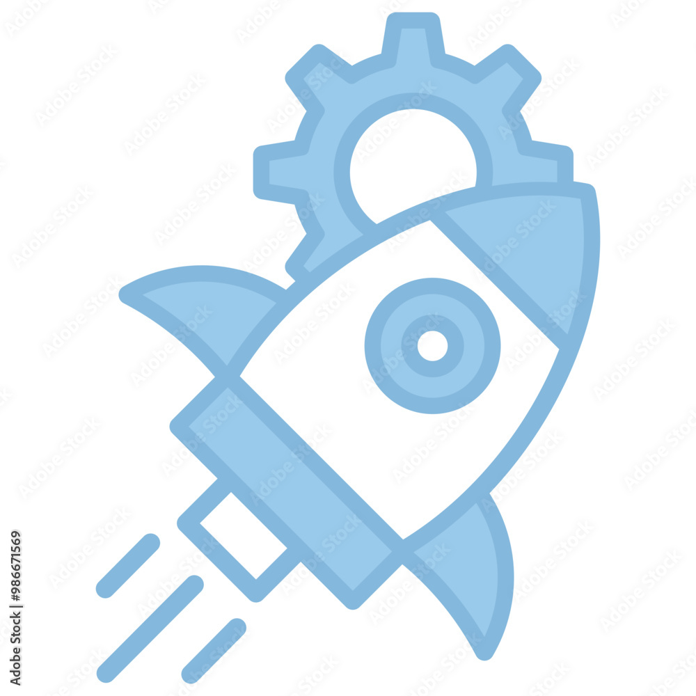 Startup project icon with line color style Startup project icon with line color style