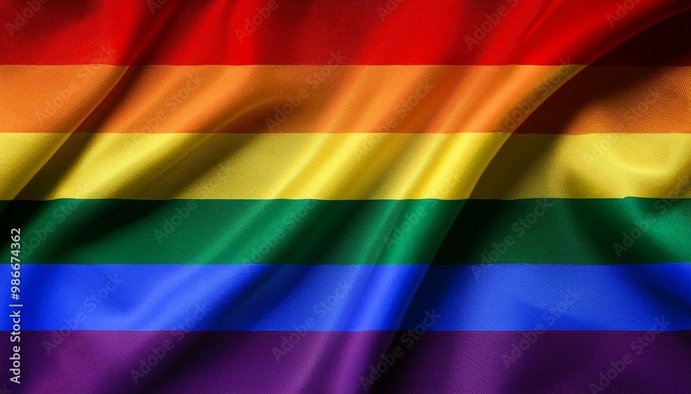 レインボー・フラッグ(waving pride flag.)
