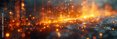 Abstract visualization of AI smart city development within urban planning where artificial intelligence designs sustainable connected urban environments