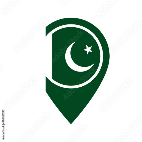 Free Download Pakistan flag location icon - GFXLoad