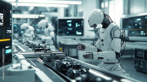 Robot on assembly line