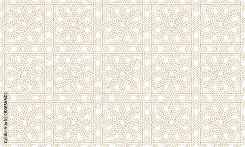 Seamless geometric pattern in authentic arabian style.