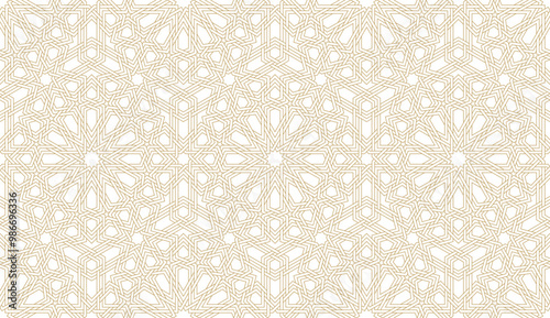 Seamless geometric pattern in authentic arabian style.