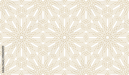 Seamless geometric pattern in authentic arabian style.
