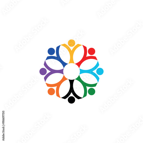 Organizational or community unity logo template
