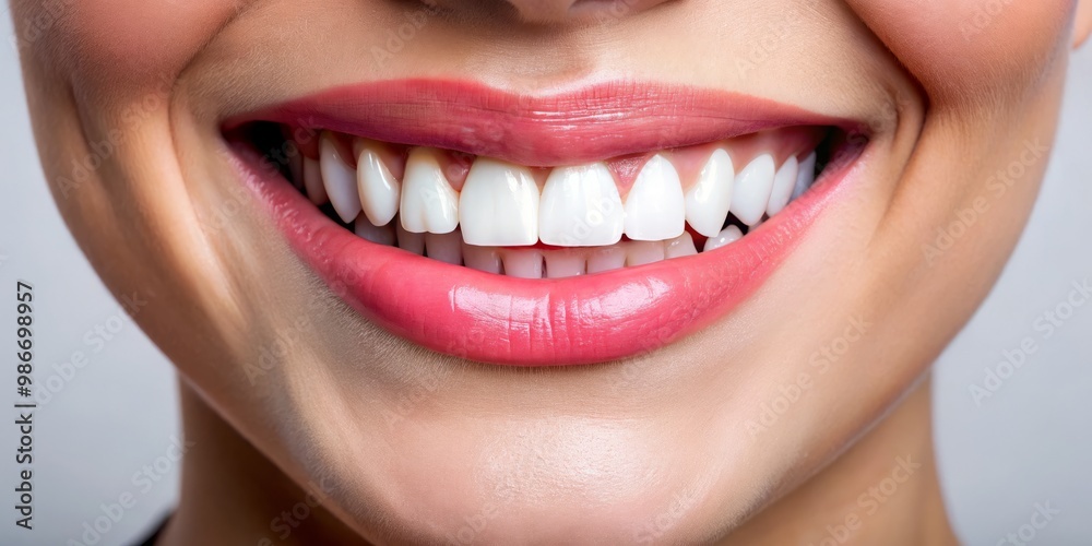 Radiant, aligned teeth gleaming in a brilliant, pearly white smile that exudes confidence and health Radiant, aligned teeth gleaming in a brilliant, pearly white smile that exudes confidence and health