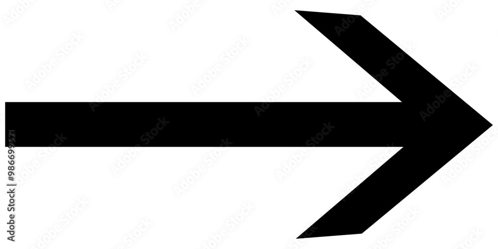 Black on white Arrow shape element Black on white Arrow shape element
