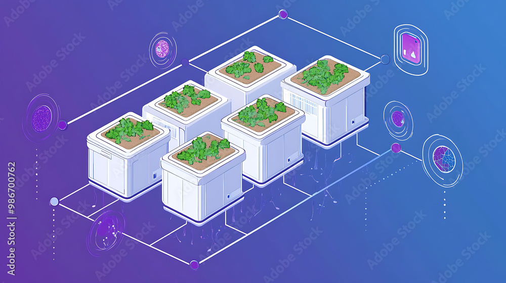 Ai Food Waste Reduction Visualized In A Detailed Vector Showing How