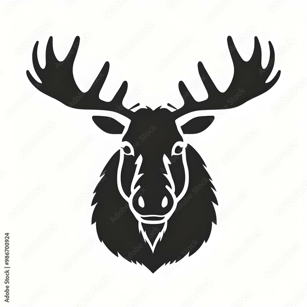 moose head silhouette moose head silhouette