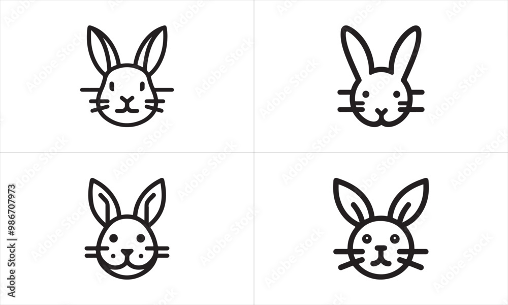 Fototapeta premium set of rabbits