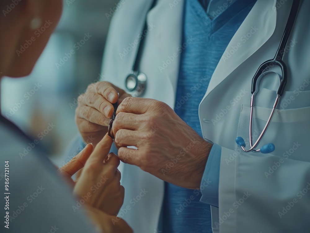 Medical checkup with a doctor examining a patient, professional environment, sharp focus, soft lighting, high detail Medical checkup with a doctor examining a patient, professional environment, sharp focus, soft lighting, high detail